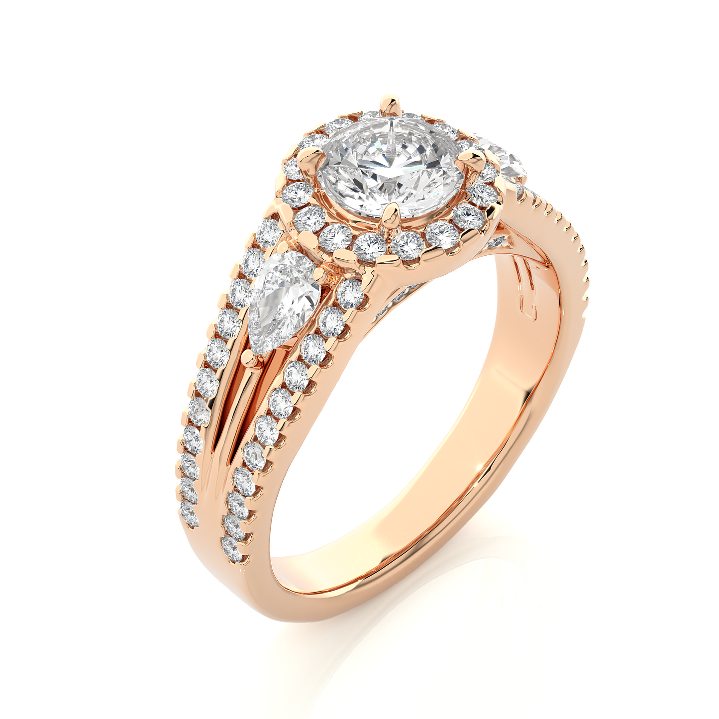 nimbus round diamond ring
