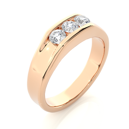 Roman Round Diamond Ring