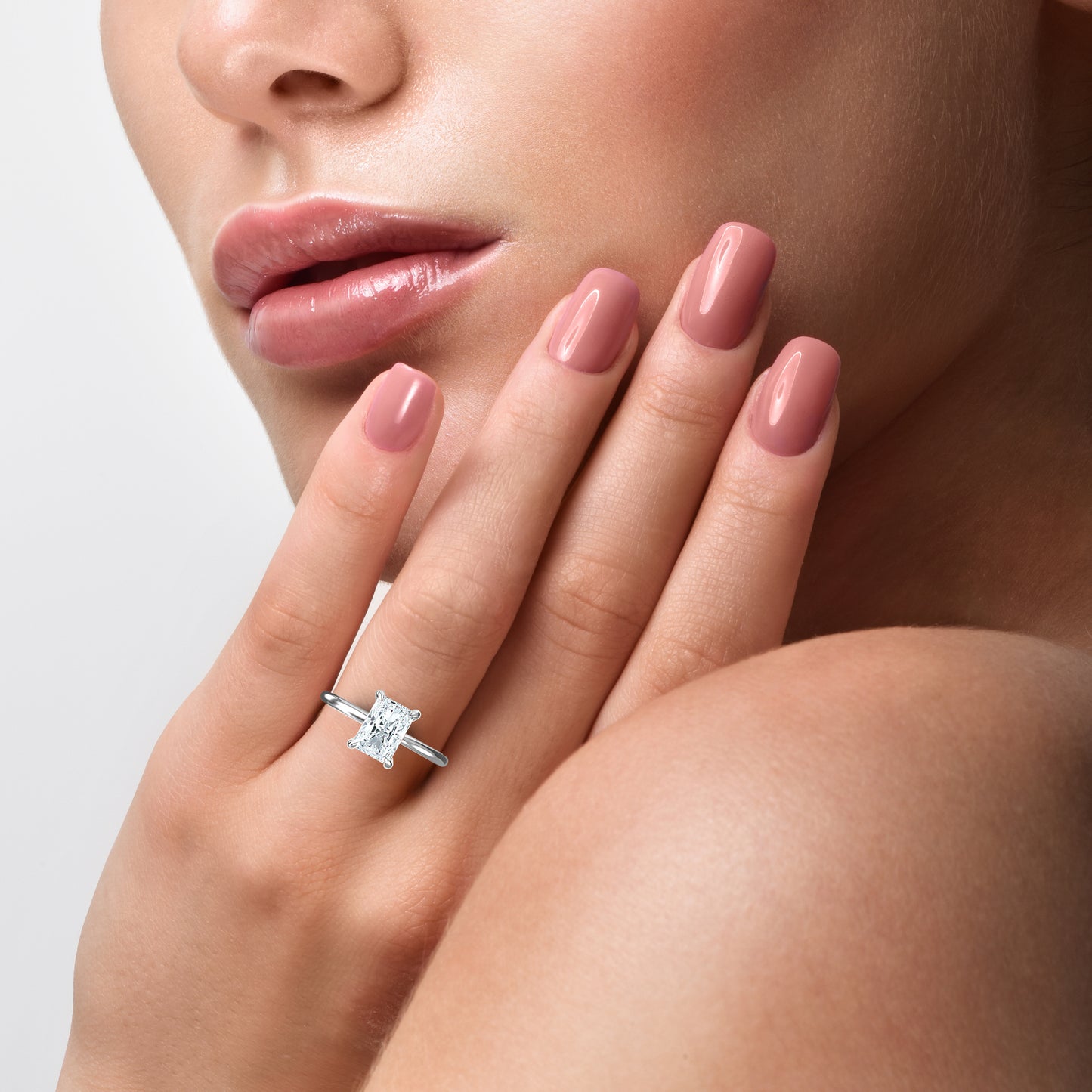 bague liberty avec diamant radiant de 4 carats