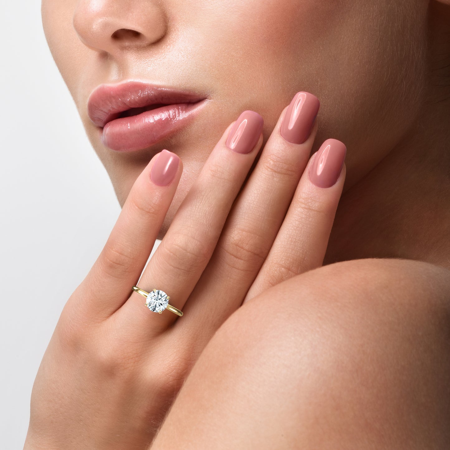 bague liberty avec diamant rond de 1 carat