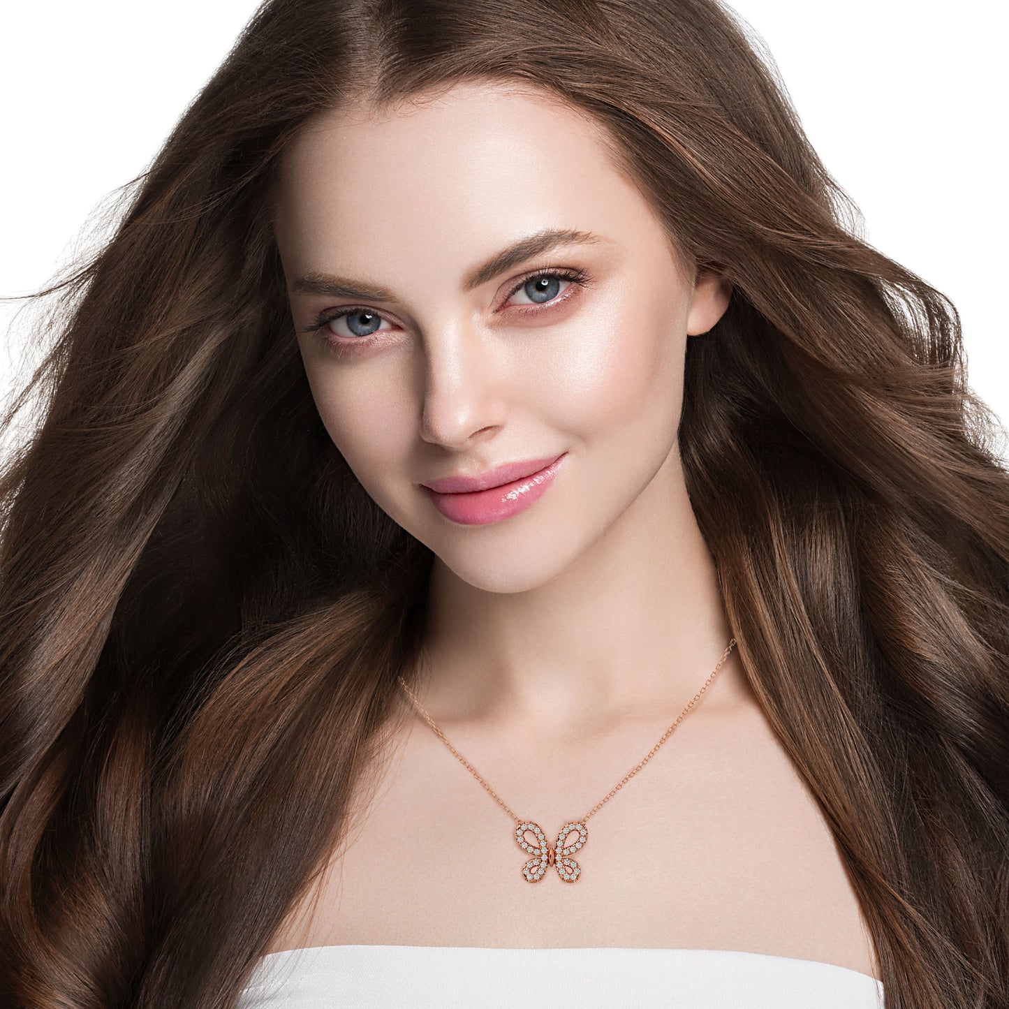 eternal butterfly diamond pendant