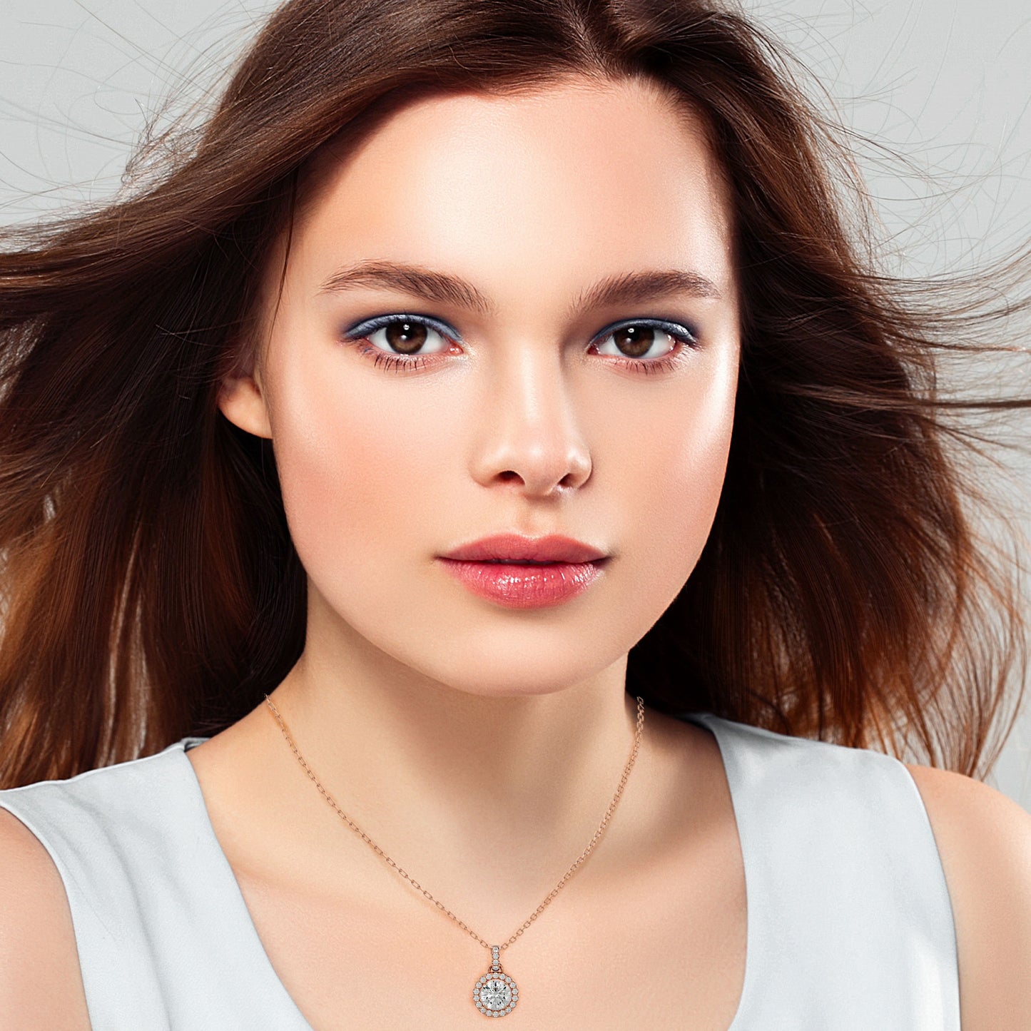 pendentif diamant floris céleste