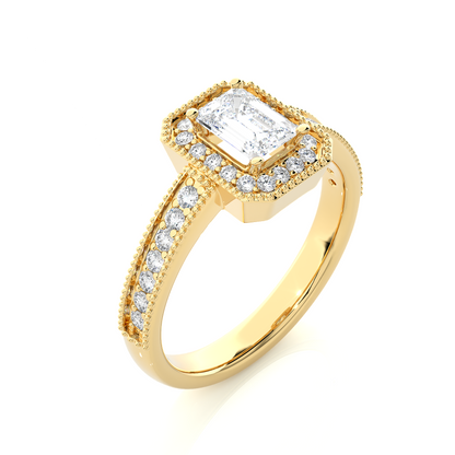Victorian Emerald Diamond Ring - Espira Gems
