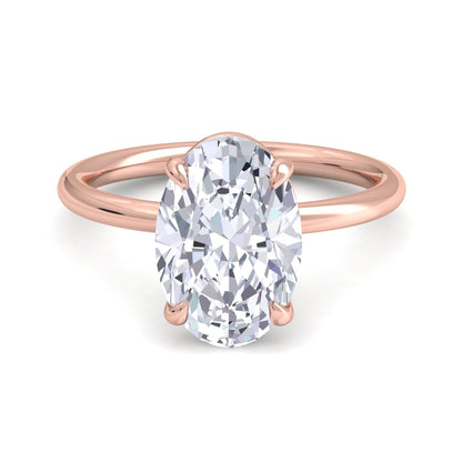 Bague Liberty avec diamant ovale de 4 carats