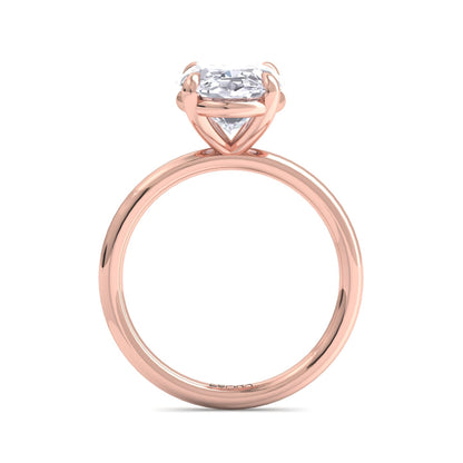 Bague Liberty avec diamant ovale de 4 carats