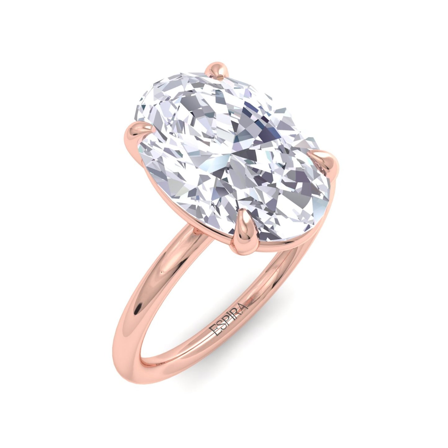 bague liberty avec diamant ovale de 4 carats