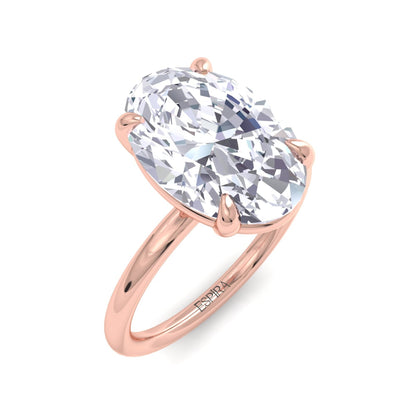 Bague Liberty avec diamant ovale de 4 carats