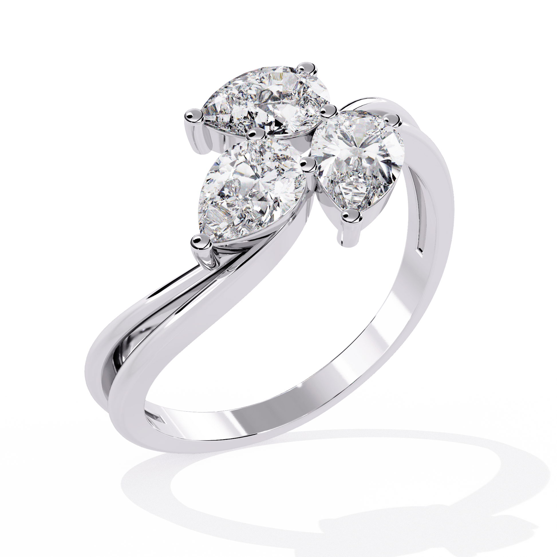 Crystal Flow Pear Diamond Ring - Espira Fine Gems