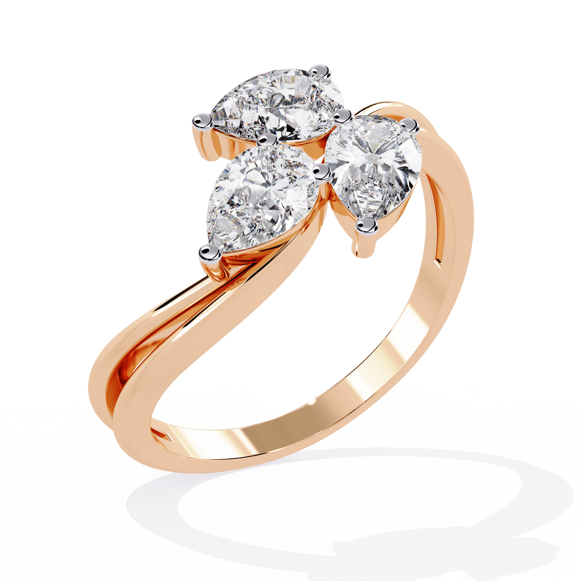 Crystal Flow Pear Diamond Ring - Espira Fine Gems