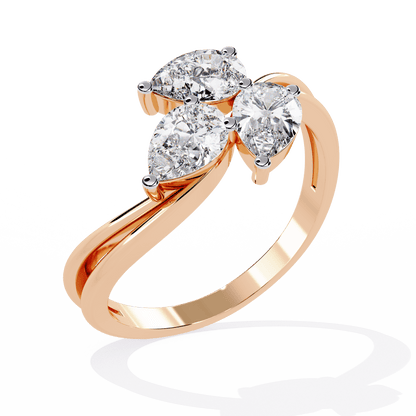 Crystal Flow Pear Diamond Ring - Espira Fine Gems