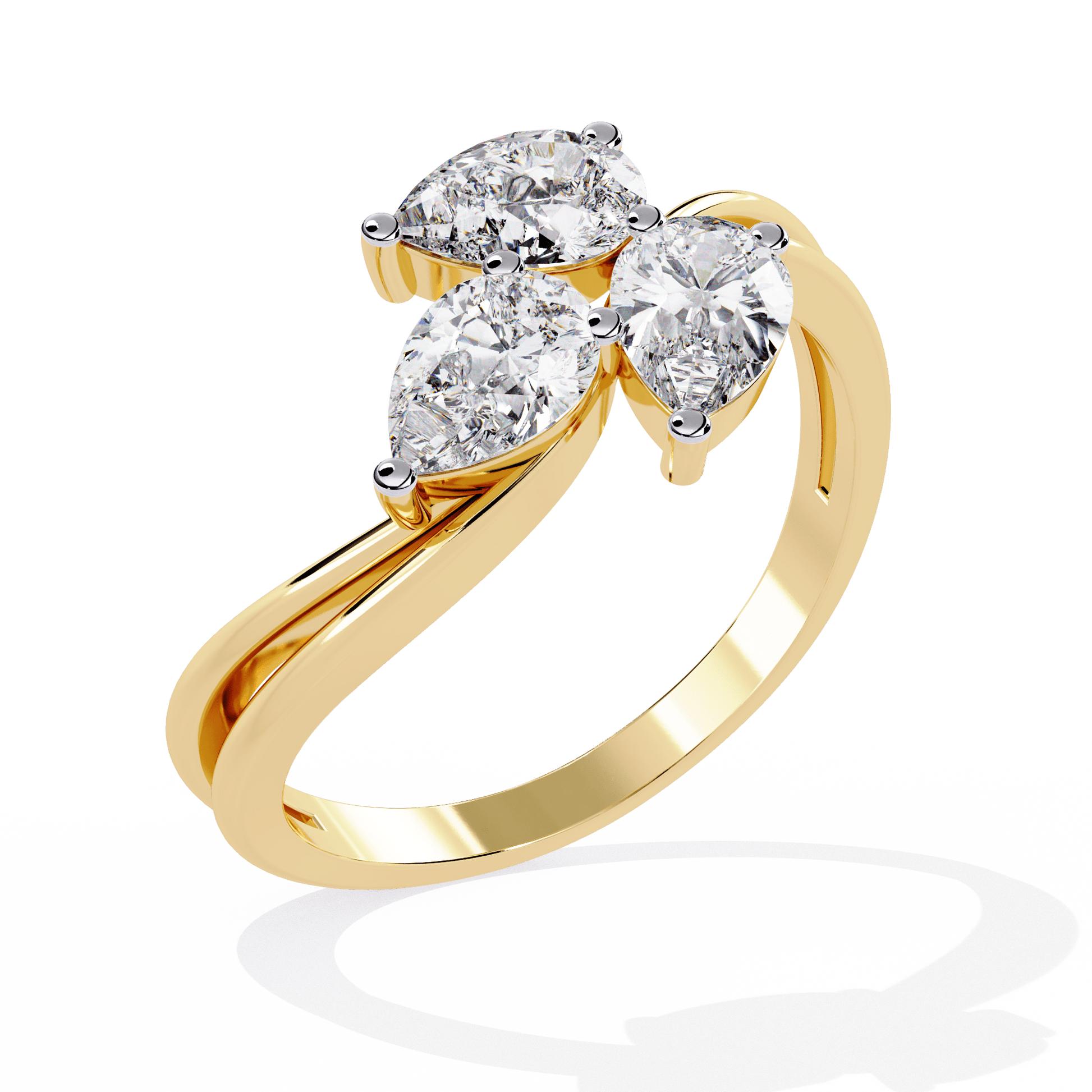 Crystal Flow Pear Diamond Ring – Espira Gems