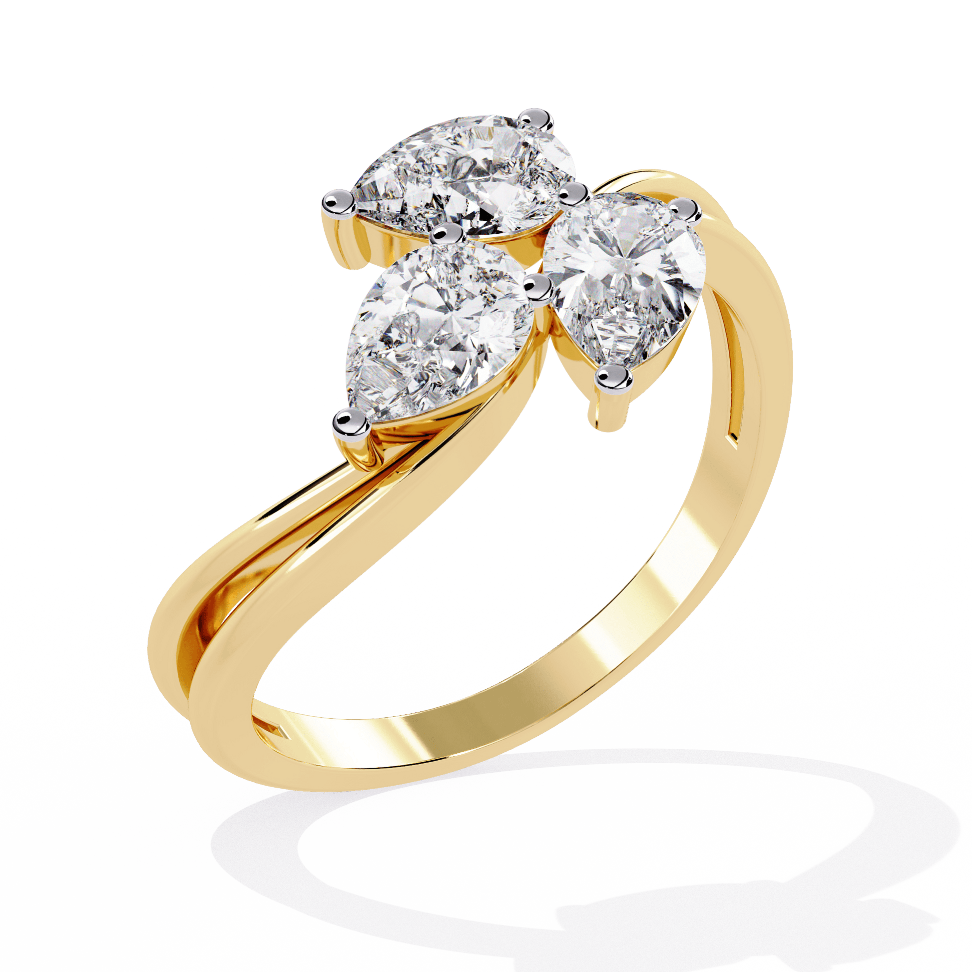 Crystal Flow Pear Diamond Ring - Espira Fine Gems