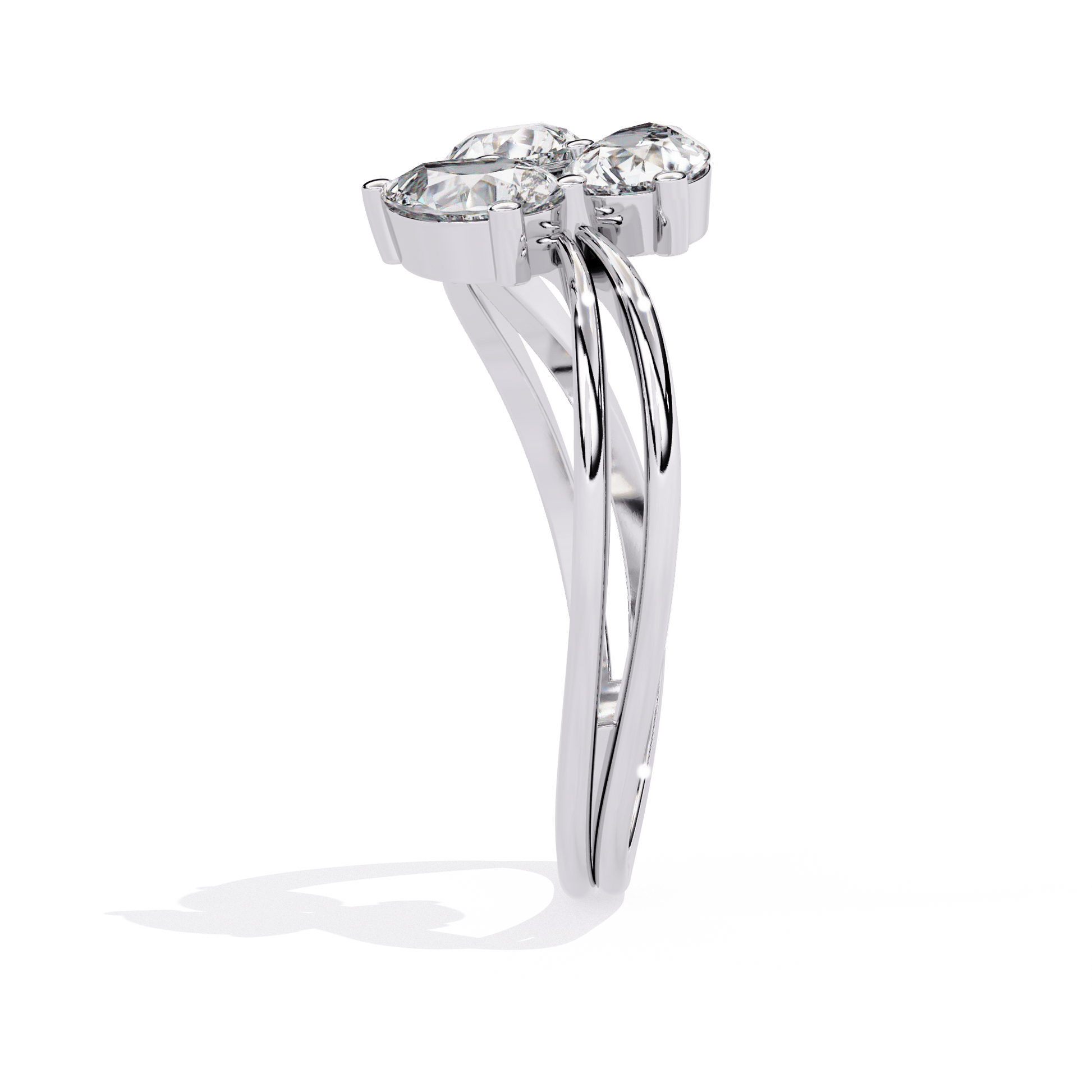 Crystal Flow Pear Diamond Ring - Espira Fine Gems