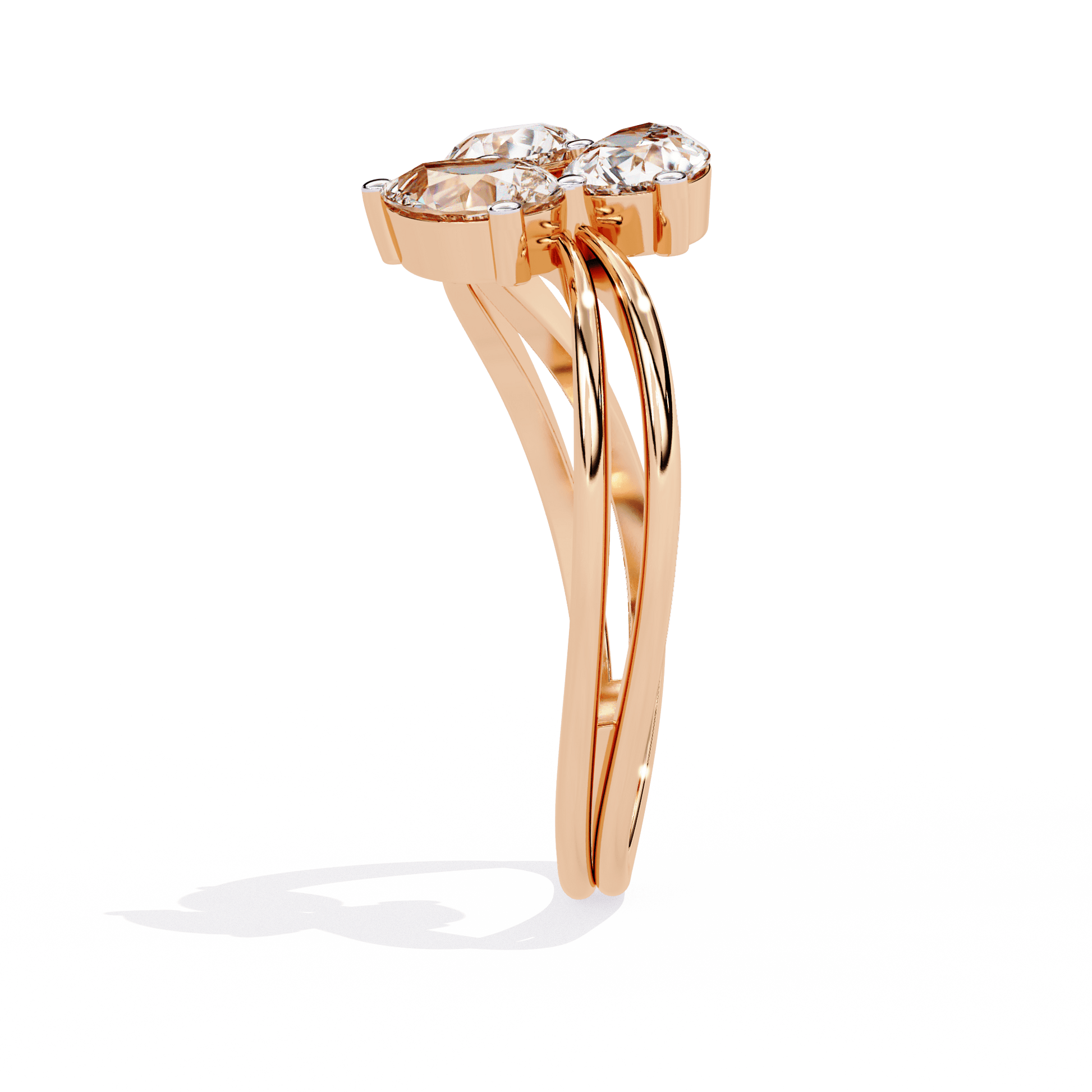 Crystal Flow Pear Diamond Ring - Espira Fine Gems