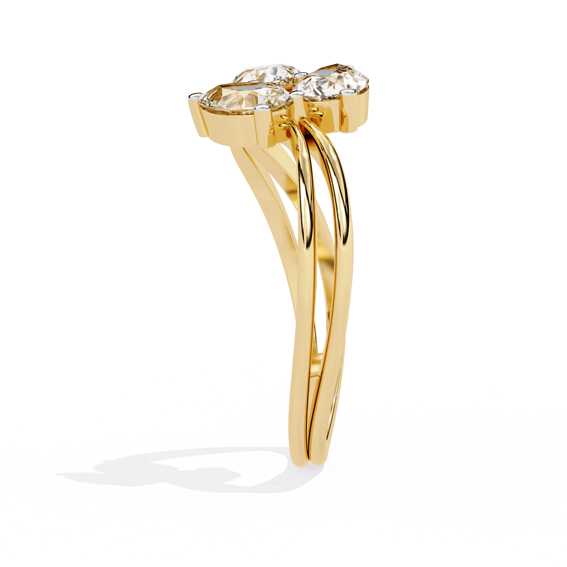 Crystal Flow Pear Diamond Ring - Espira Fine Gems