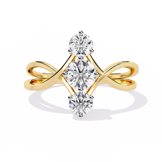 Wealth Whisper Round Diamond Ring - Espira Fine Gems