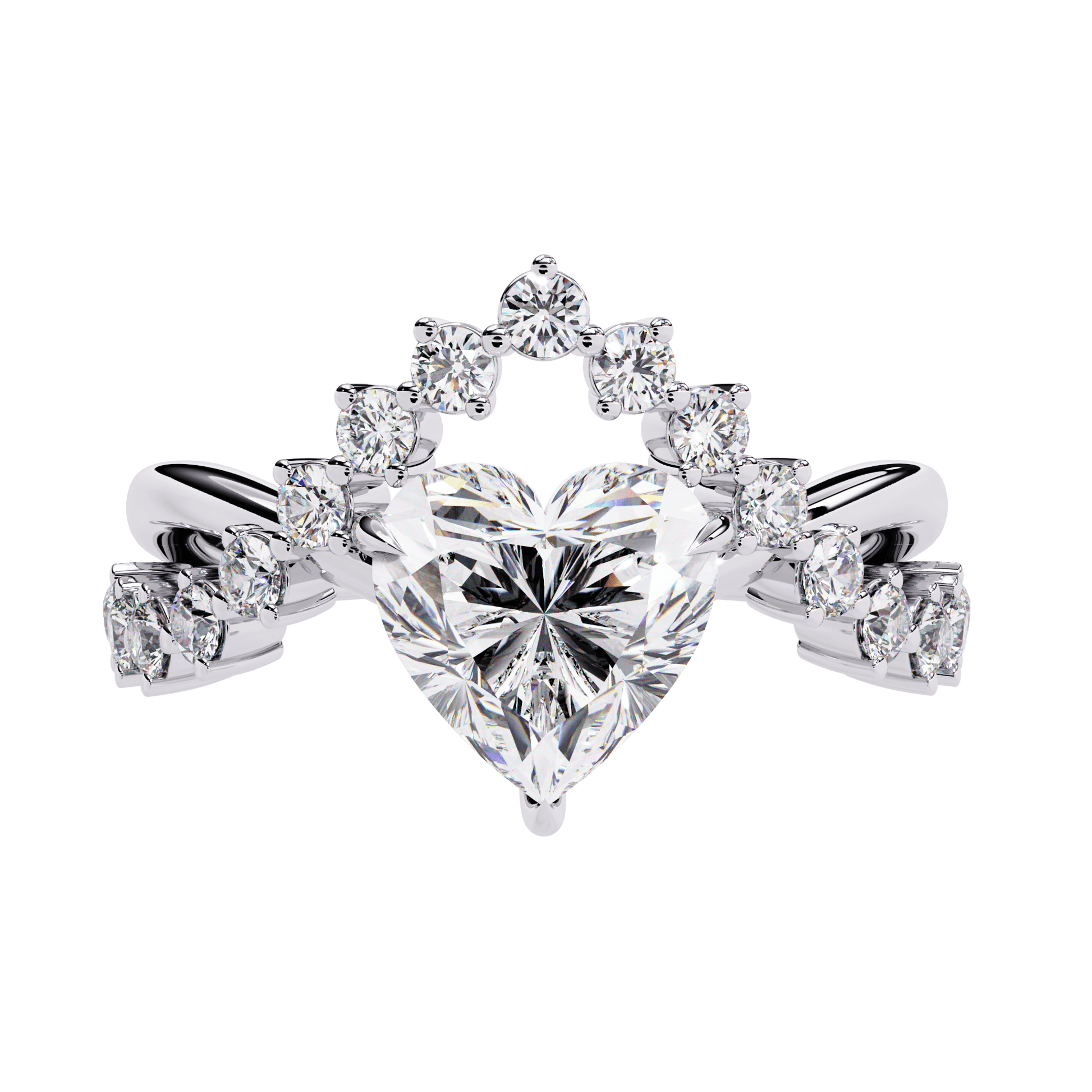 Luxury Crown Diamond Ring - Espira Fine Gems