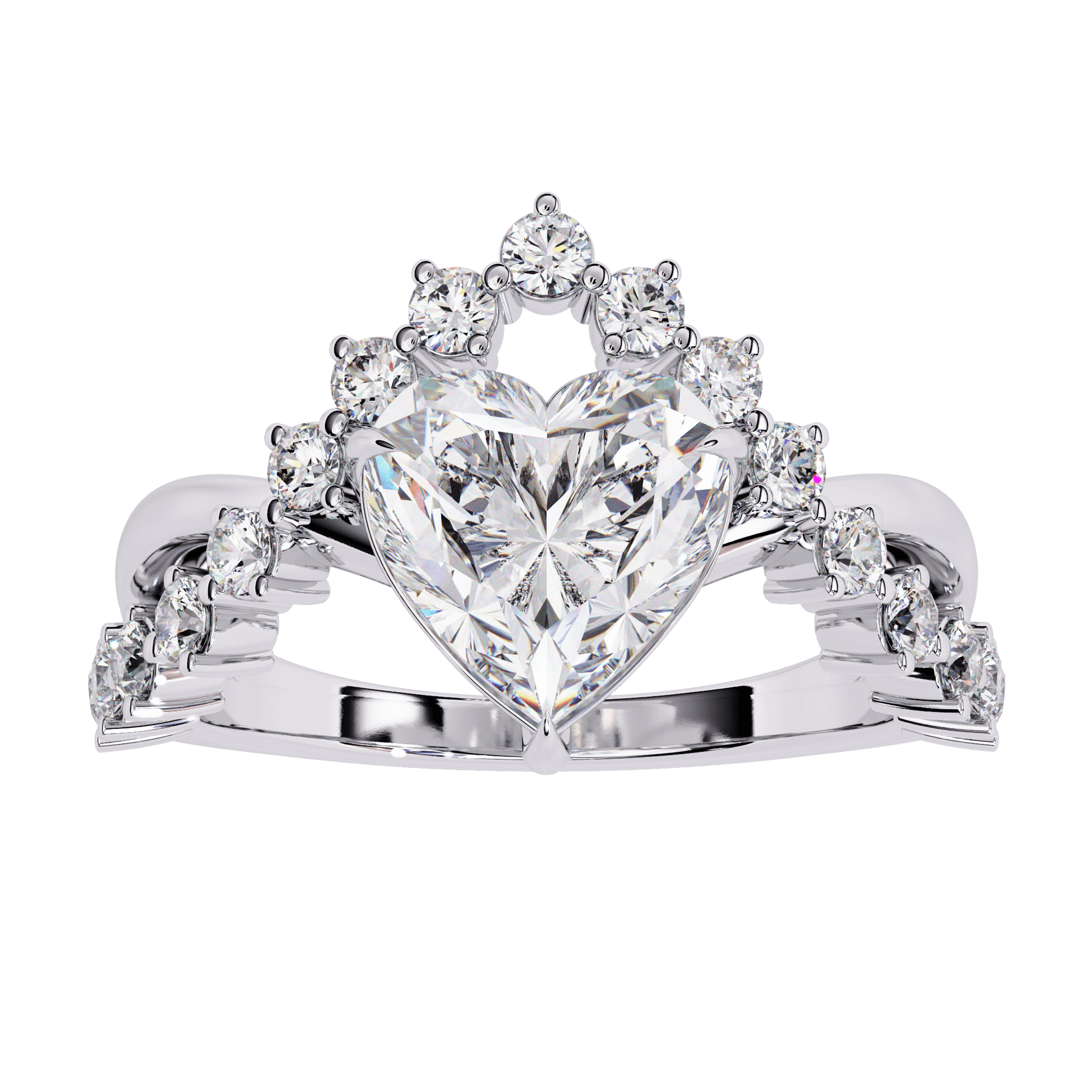 Luxury Crown Diamond Ring - Espira Fine Gems