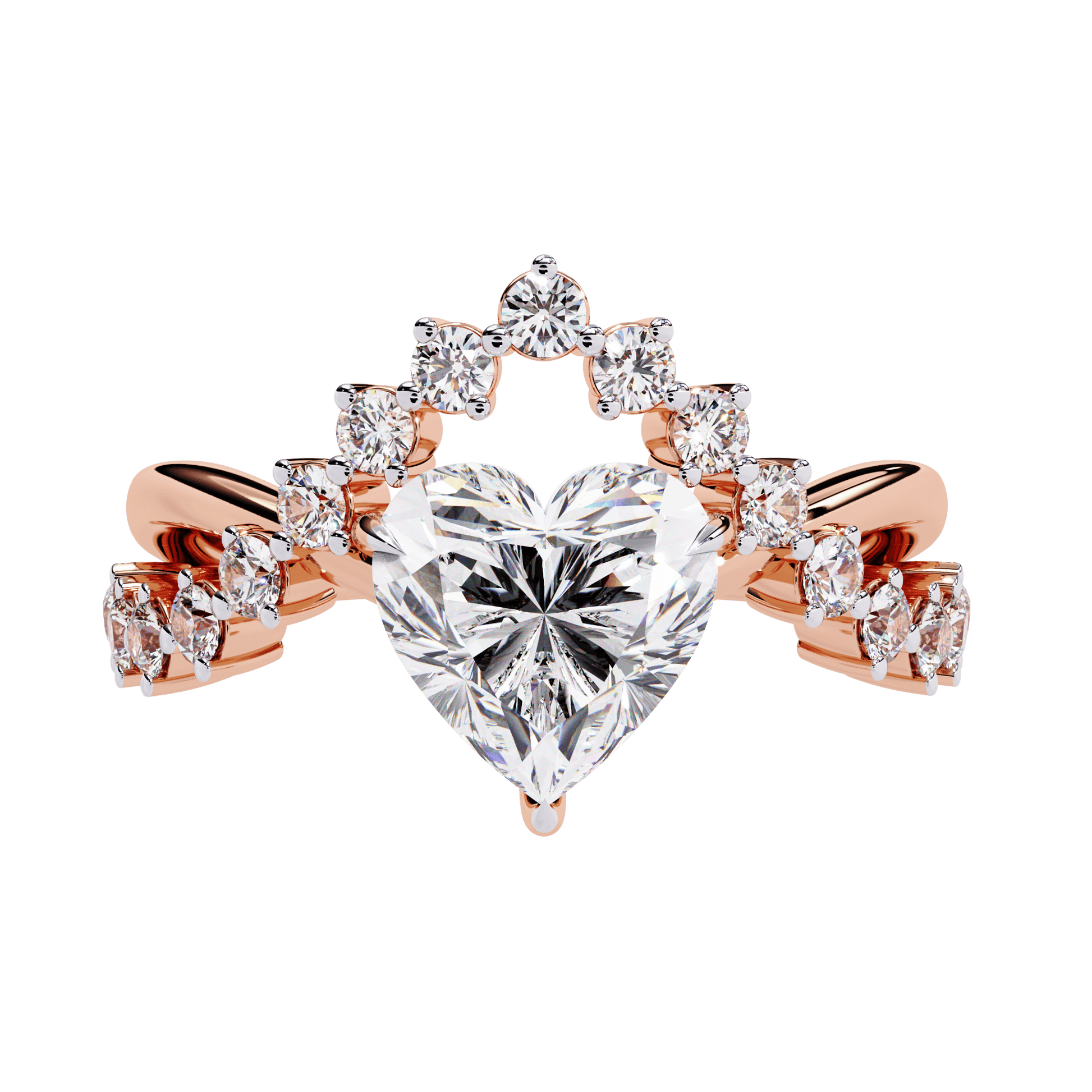 Luxury Crown Diamond Ring - Espira Fine Gems