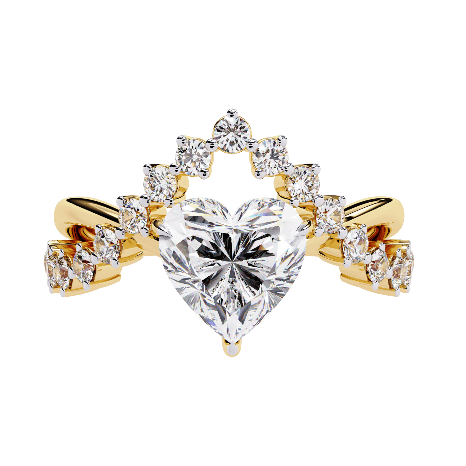 Luxury Crown Diamond Ring - Espira Fine Gems