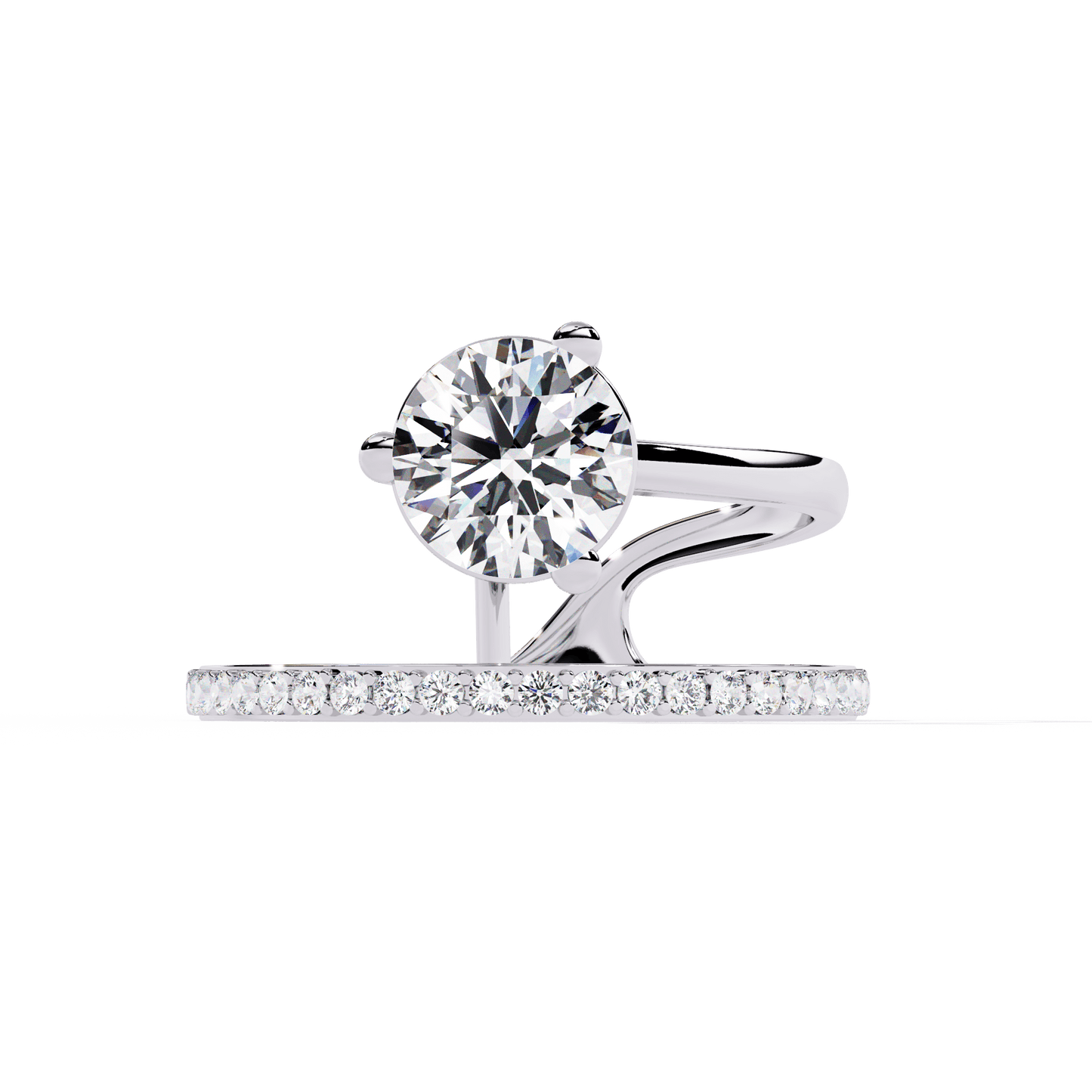 magnetic shine round diamond ring - espira fine gems