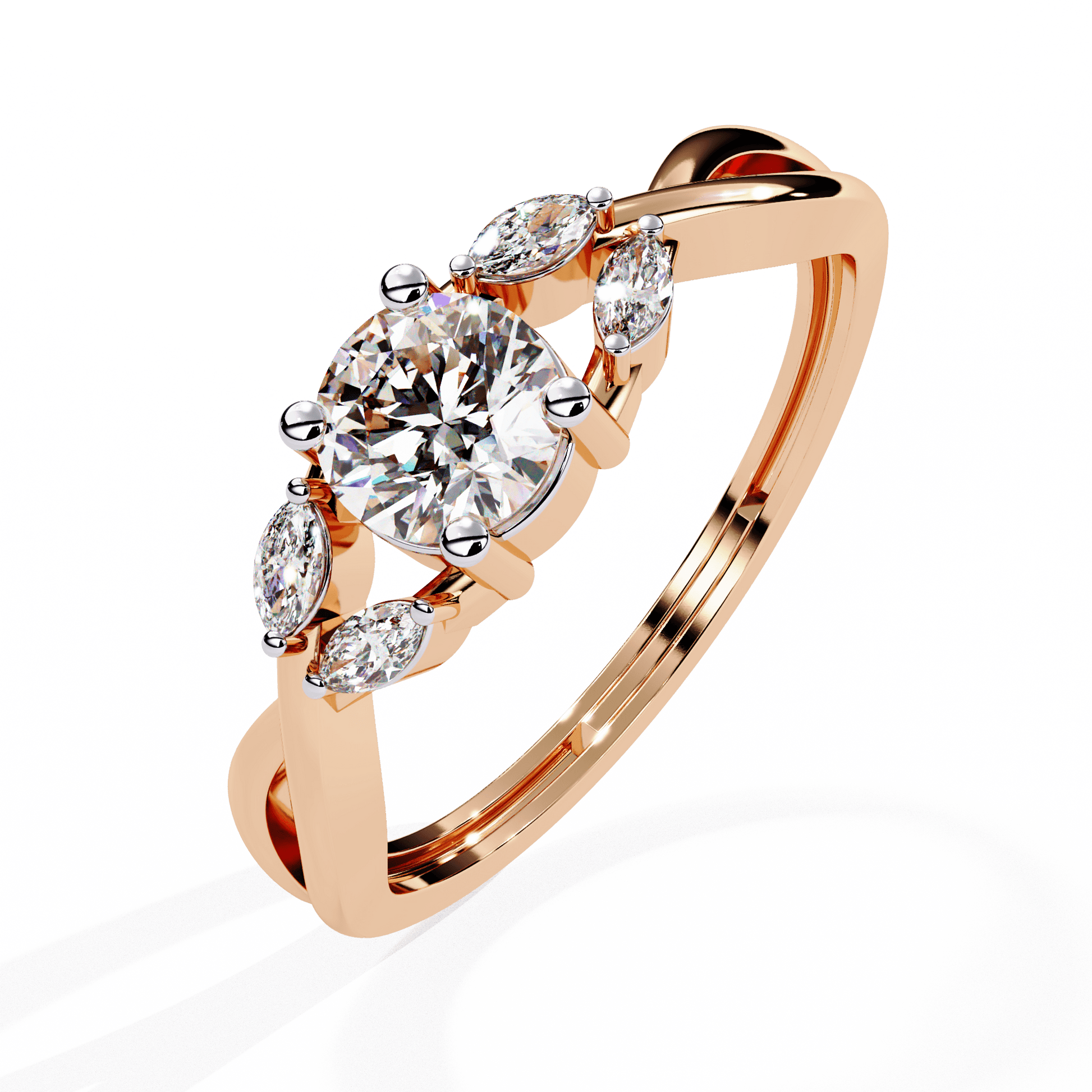 Crystal Crown Diamond Ring - Espira Fine Gems