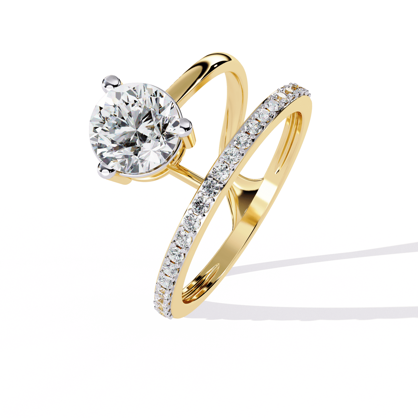 heavenly vine round diamond ring - espira fine gems