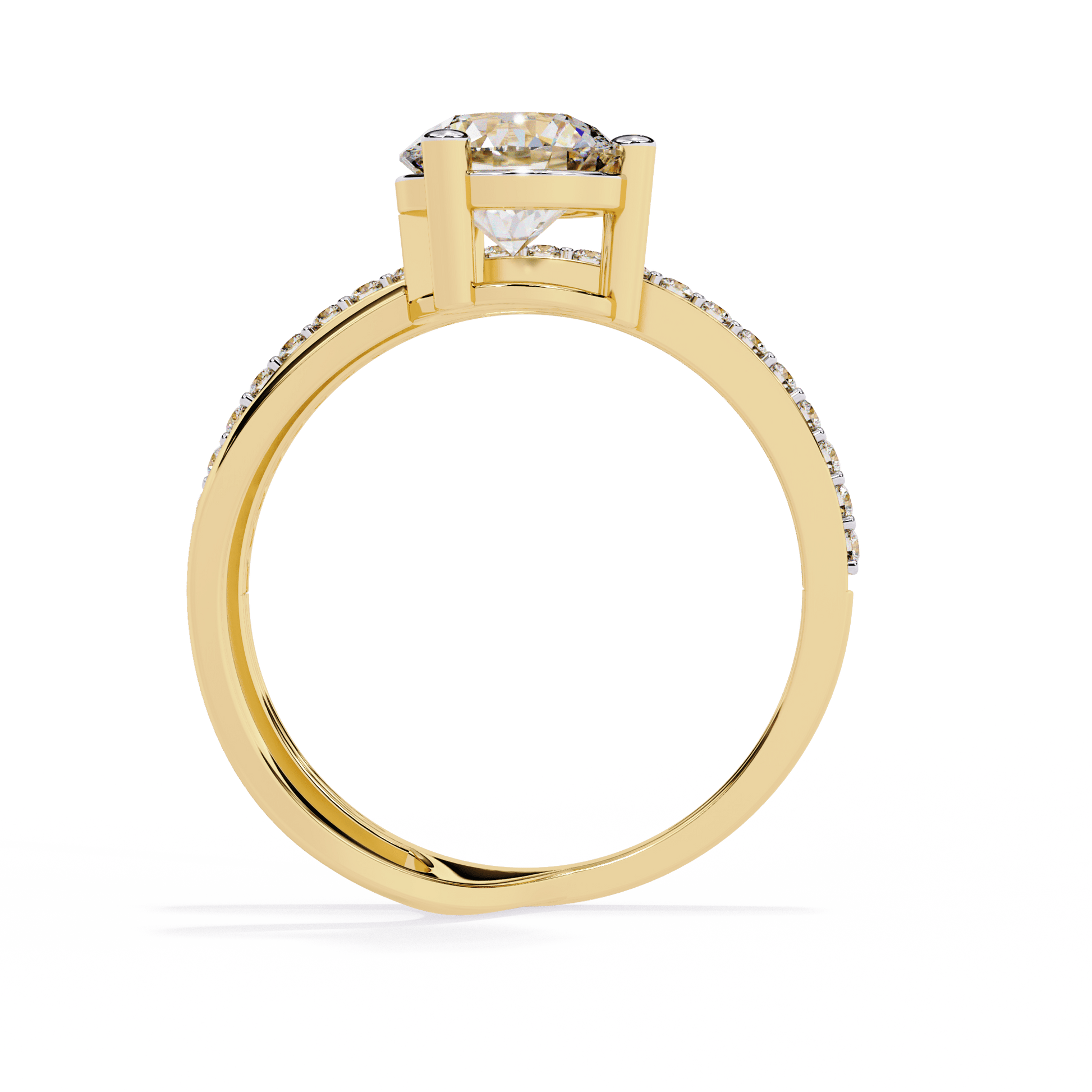 Heavenly Vine Round Diamond Ring - Espira Fine Gems