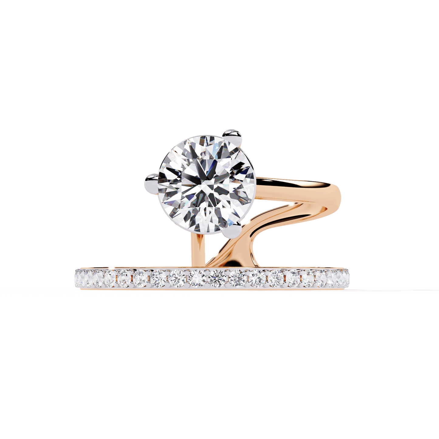 heavenly vine round diamond ring - espira fine gems