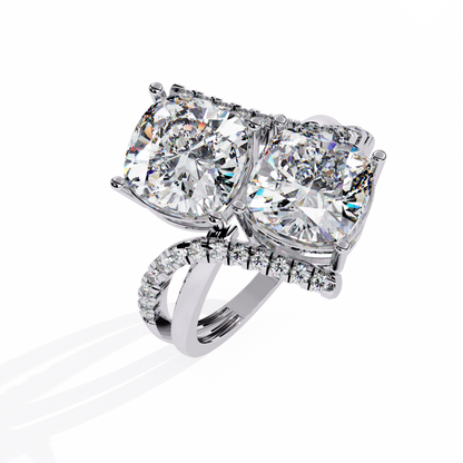 Eternal Duo Cushion Diamond Ring