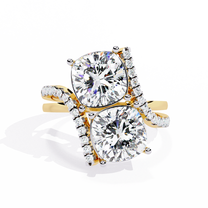 Eternal Duo Cushion Diamond Ring