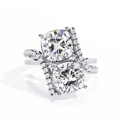 Eternal Duo Cushion Diamond Ring