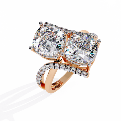 Eternal Duo Cushion Diamond Ring