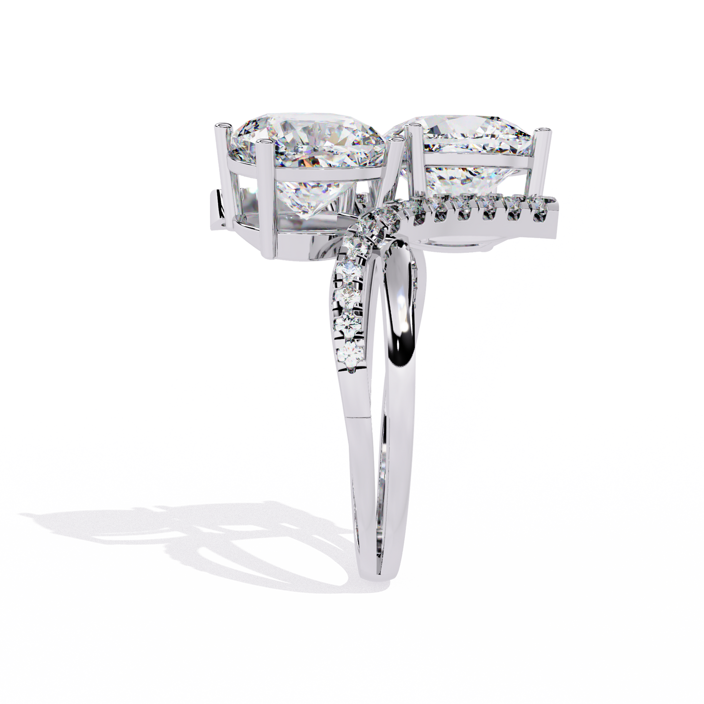 eternal duo cushion diamond ring