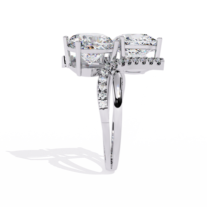 Eternal Duo Cushion Diamond Ring