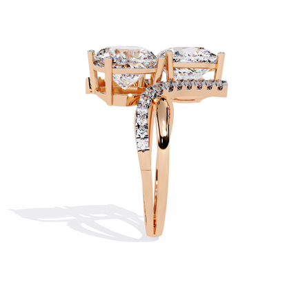 Eternal Duo Cushion Diamond Ring
