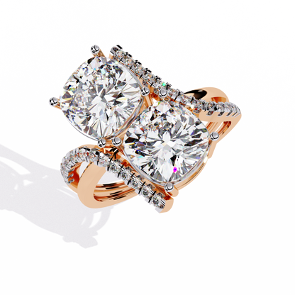 Eternal Duo Cushion Diamond Ring
