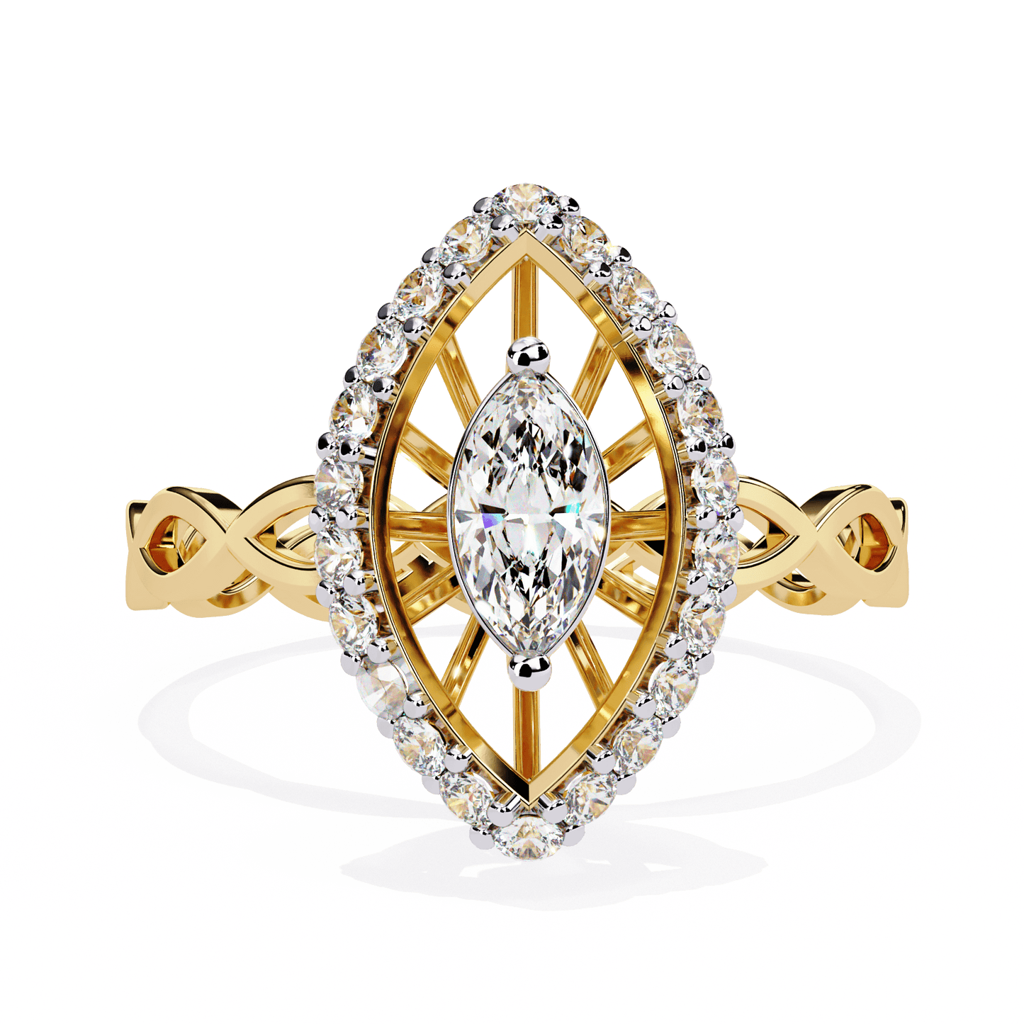 crystal flow marquise diamond ring - espira fine gems