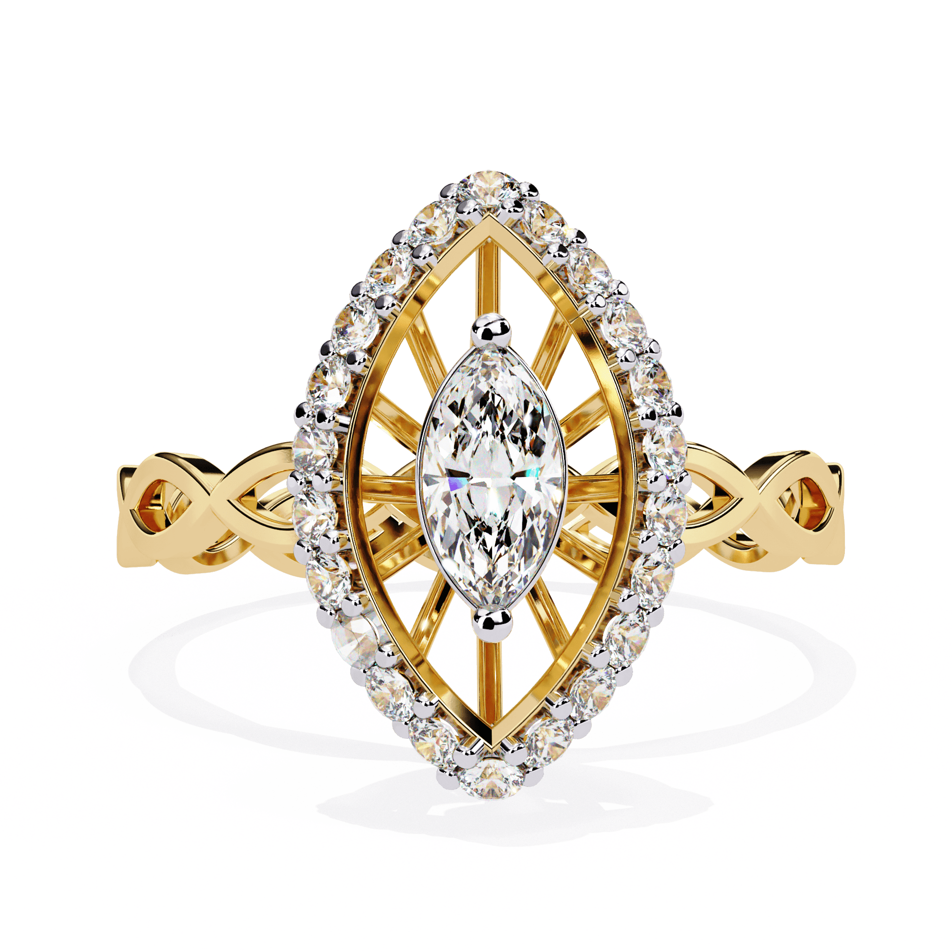 Crystal Flow Marquise Diamond Ring - Espira Fine Gems