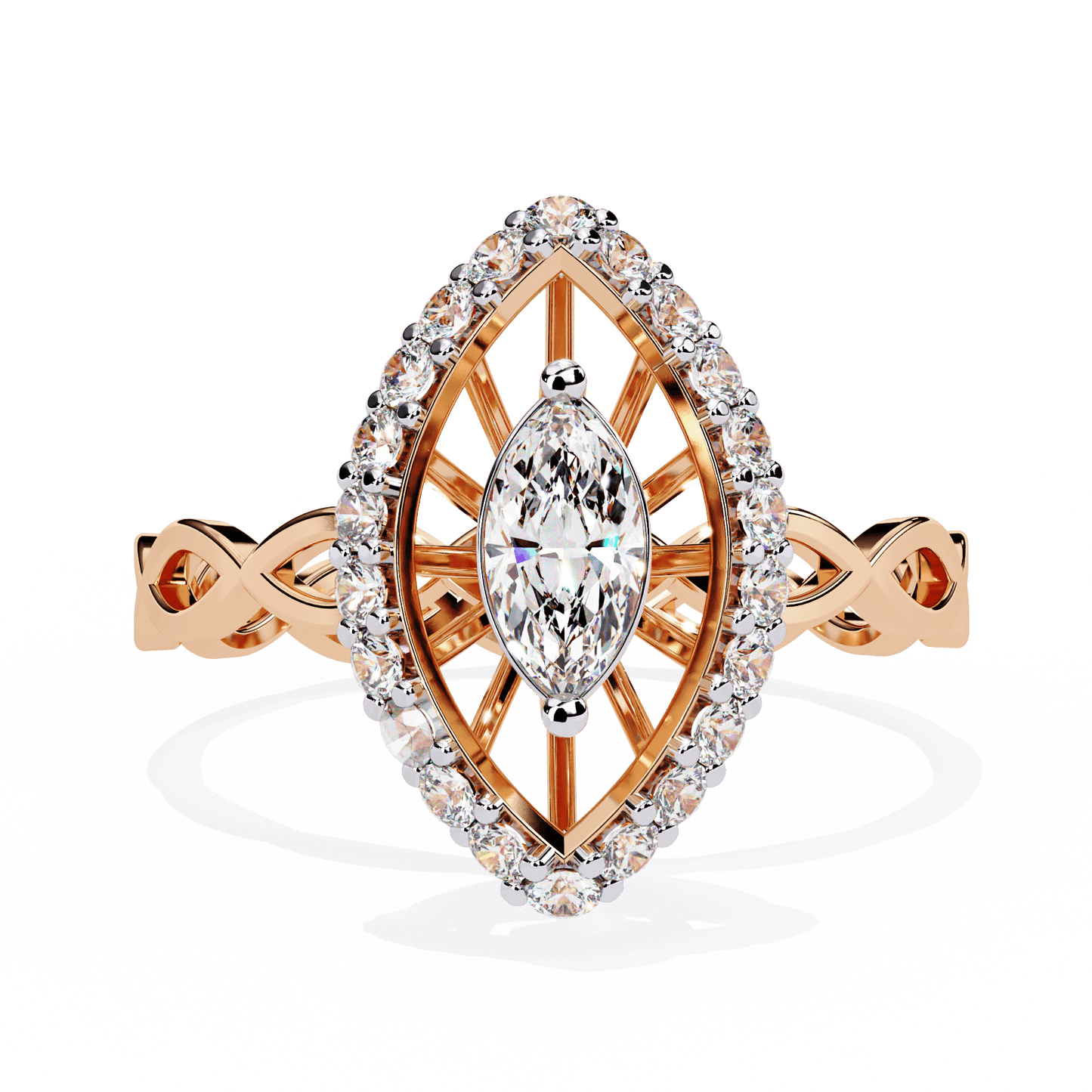 crystal flow marquise diamond ring - espira fine gems