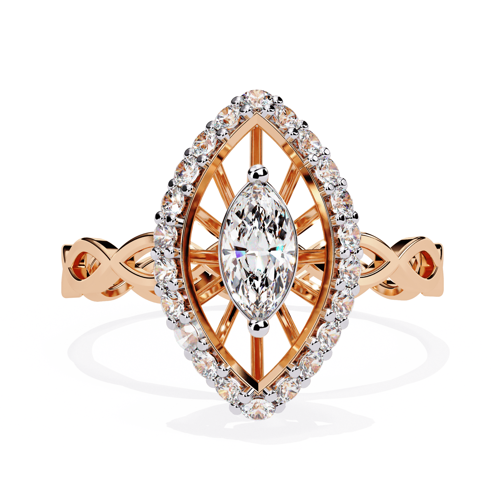 Crystal Flow Marquise Diamond Ring - Espira Fine Gems