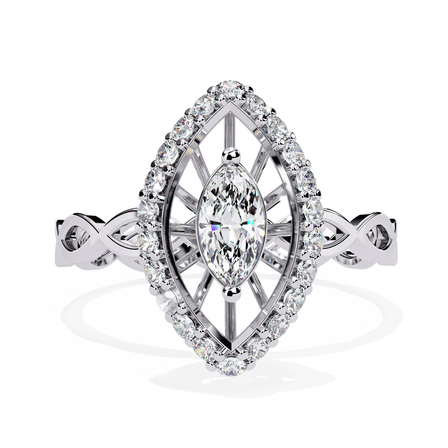 crystal flow marquise diamond ring - espira fine gems