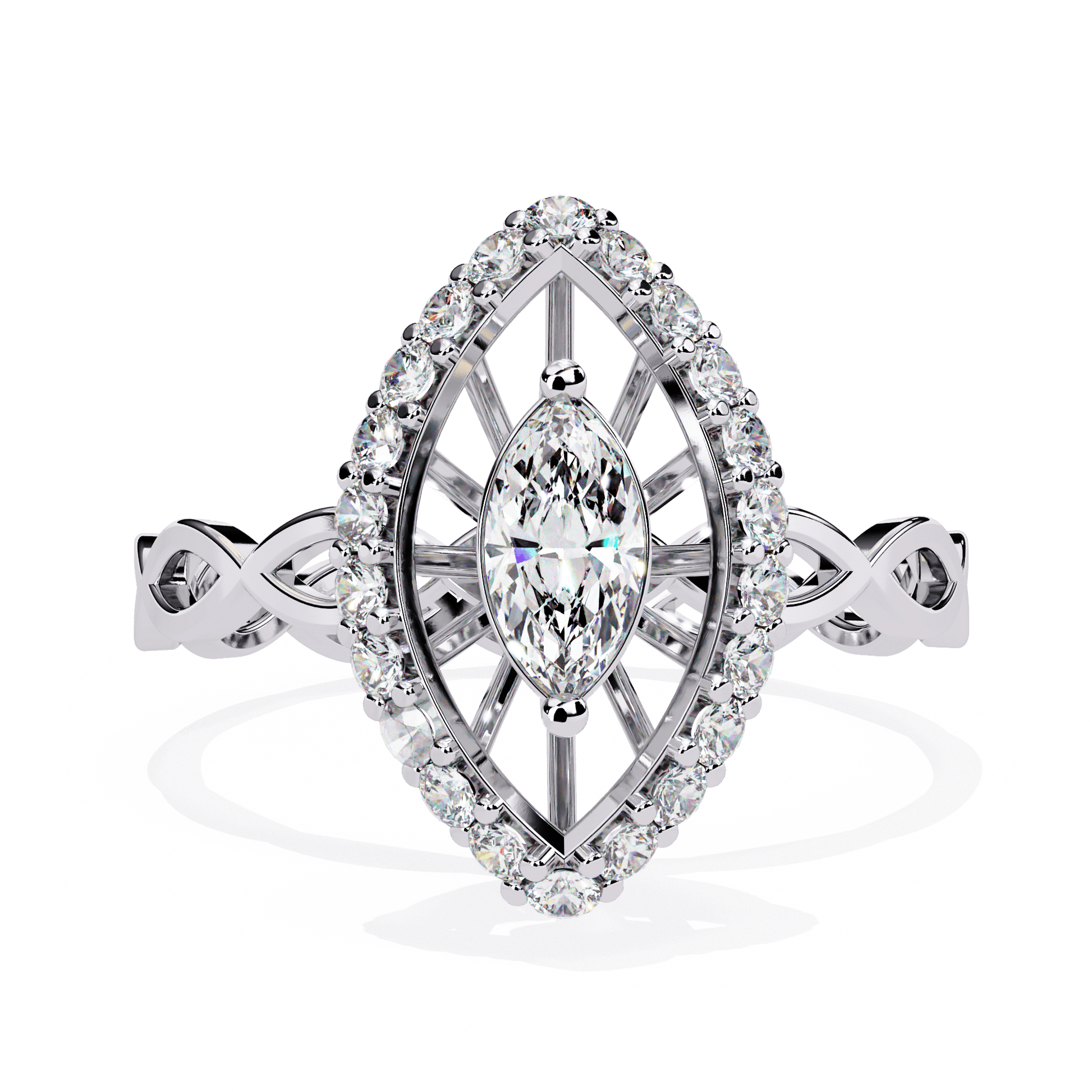 Crystal Flow Marquise Diamond Ring - Espira Fine Gems