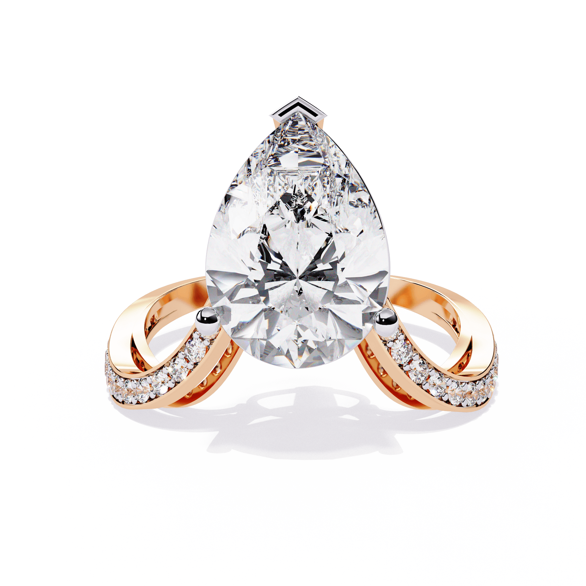 Enchanted Blossom Pear Diamond Ring - Espira Fine Gems