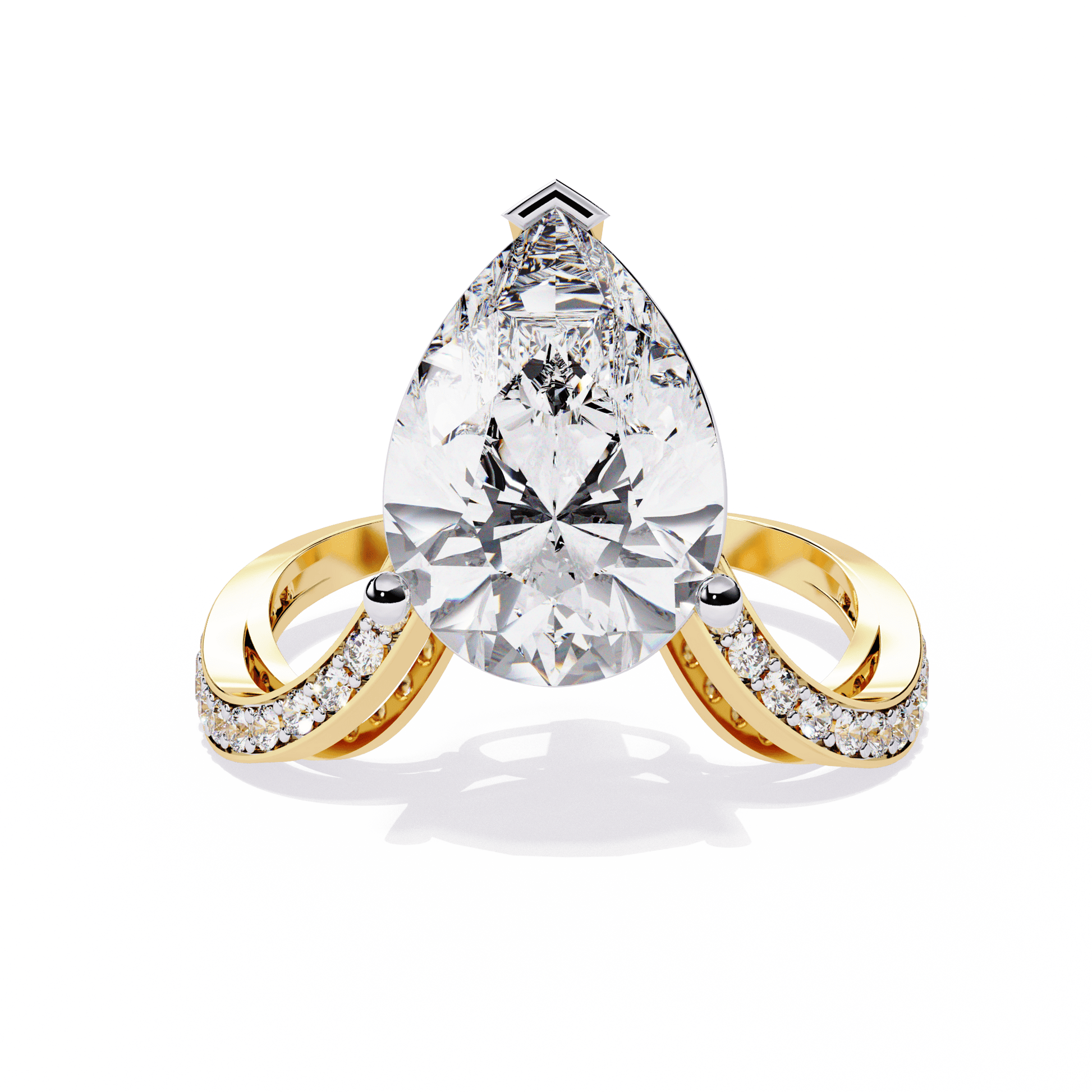 Enchanted Blossom Pear Diamond Ring - Espira Fine Gems