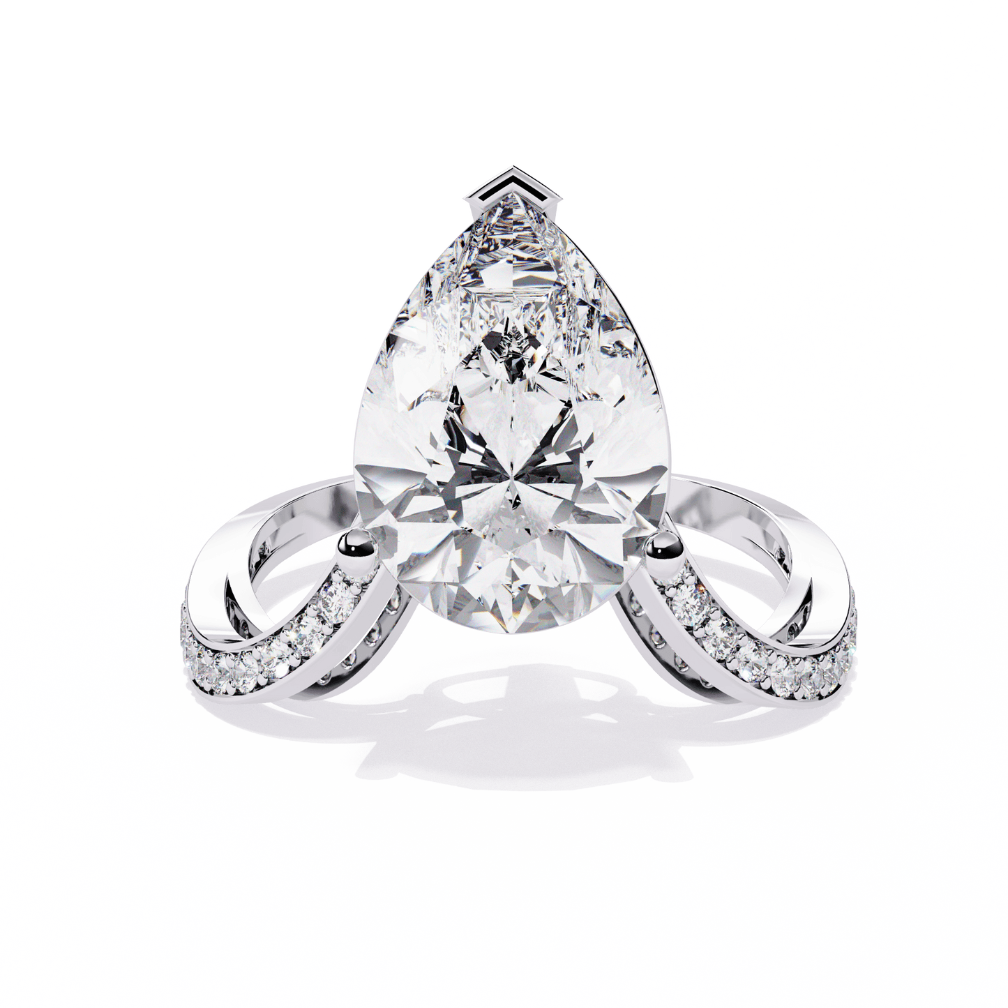 enchanted blossom pear diamond ring - espira fine gems