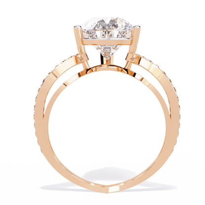 Enchanted Blossom Pear Diamond Ring - Espira Fine Gems