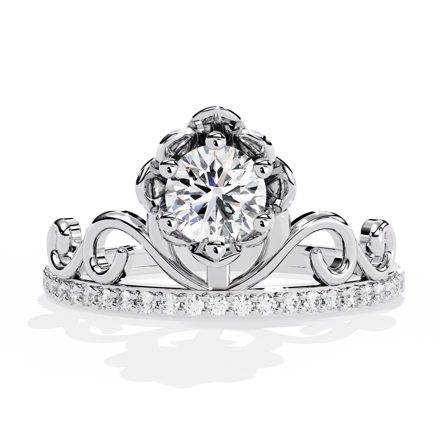 enchanted blossom round diamond ring - espira fine gems