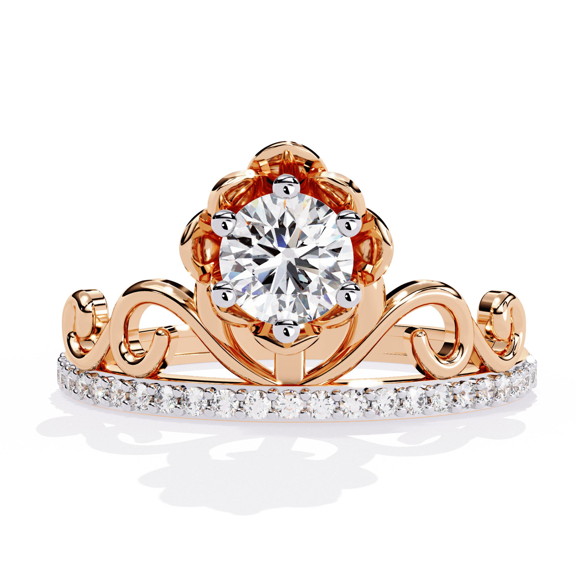 Enchanted Blossom Round Diamond Ring - Espira Fine Gems