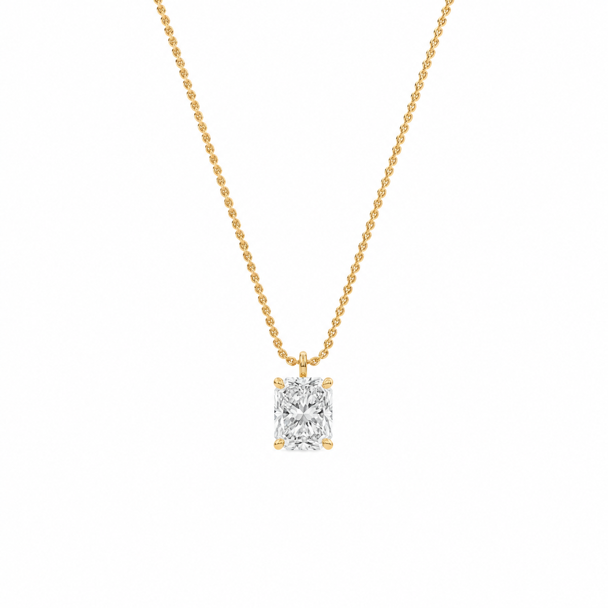 liberty 3 carat radiant diamond pendant (chain sold separately)